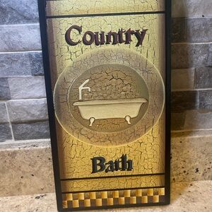 Country‎ Bath Wall Decor Plaque